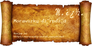 Moravszky Árpád névjegykártya